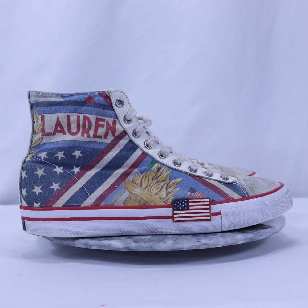 Polo Ralph Lauren Chariots of Fire sneakers Men 10.5D - heel cap fault inside